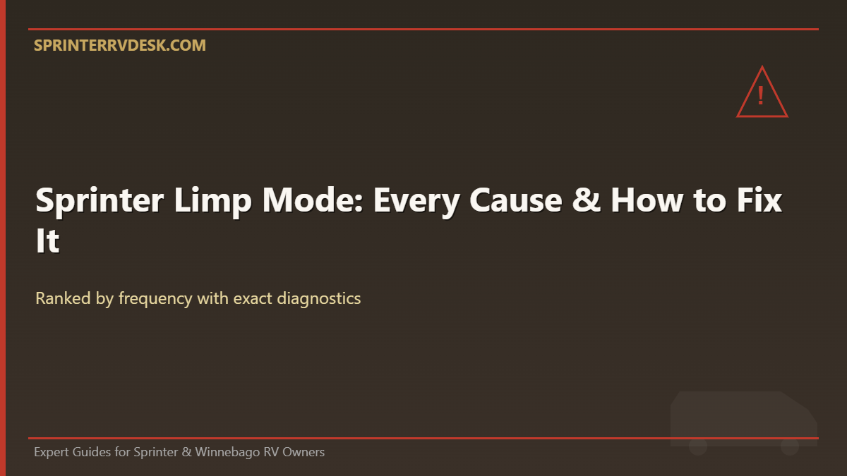 Sprinter Limp Mode: Every Cause, How to Diagnose It, and How to Get Moving Again